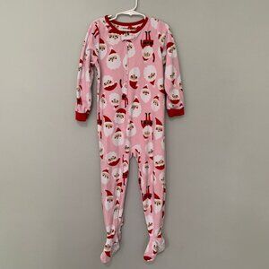 5/$25 Carter's 5T fleece Santa Christmas holiday zipper footie jammies pjs